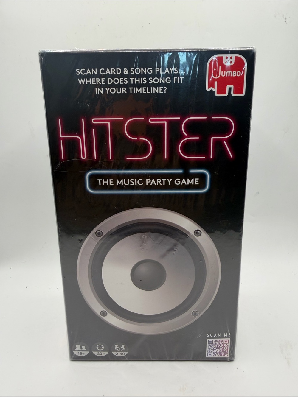 Hitster The Music Party Game by Jumbo - Black with Pink Neon